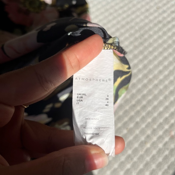 Atmosphere Black Floral Mini Dress - Picture 5 of 6